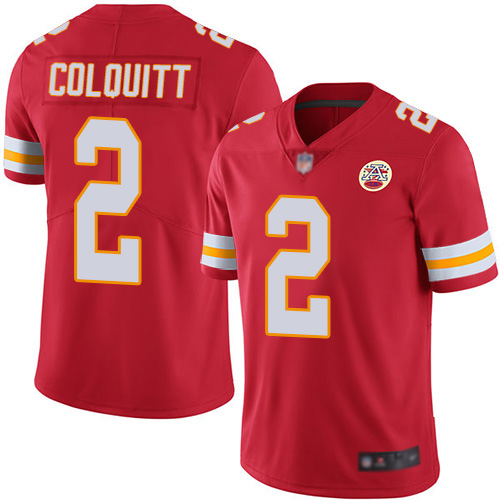 Men Kansas City Chiefs 2 Colquitt Dustin Red Team Color Vapor Untouchable Limited Player Football Nike NFL Jersey